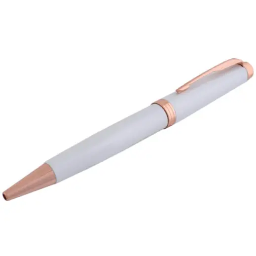 Copper Crest Ball Point Pen White